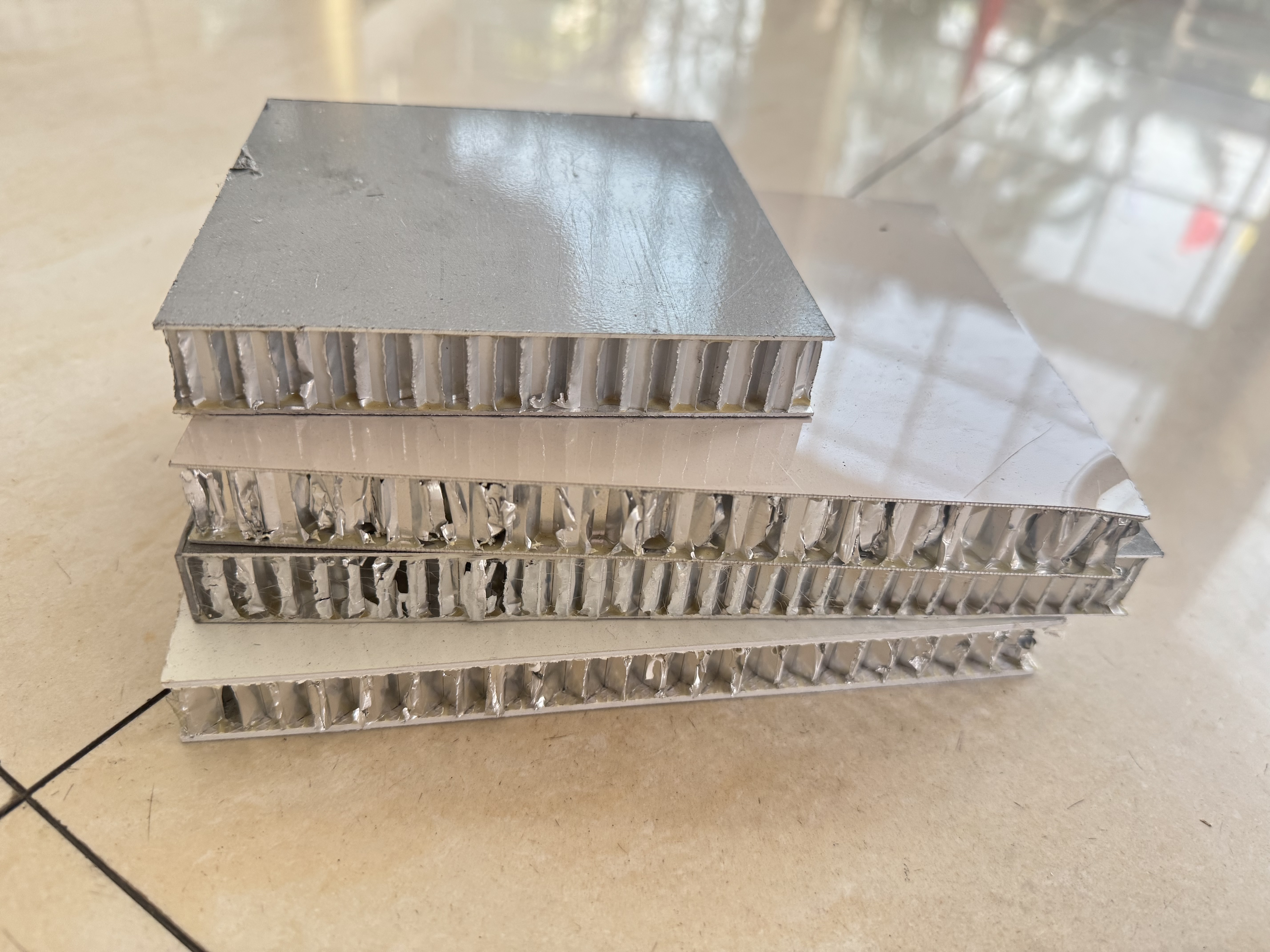 Honeycomb core in production